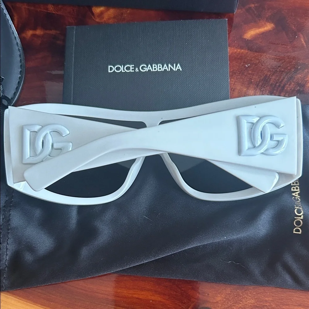 Dolce & Gabbana white sunglasses